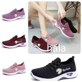 Giày thể thao nữ đi bộ hoa cúc vải êm chân