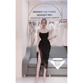 Đầm body xẻ tà cúp ngực