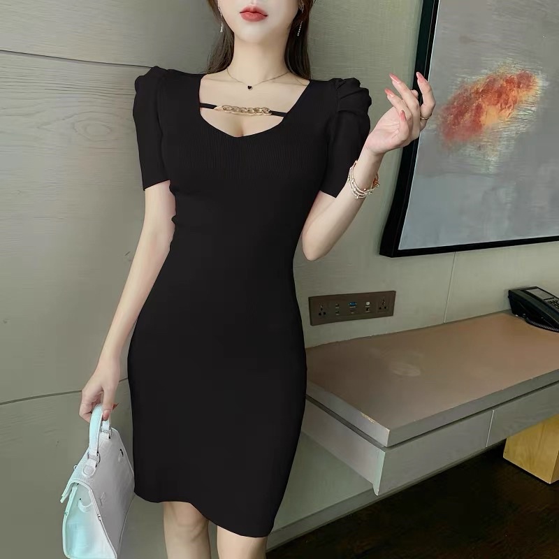 Đầm body phối xích Big size