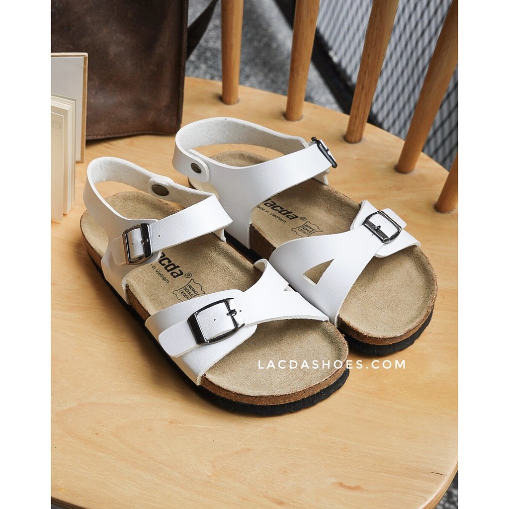 Sandal unisex Đế Trấu SB09 đen, trắng