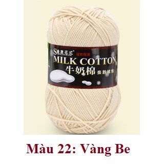 Len Milk Cotton Loại 1 125g- Bảng màu 1