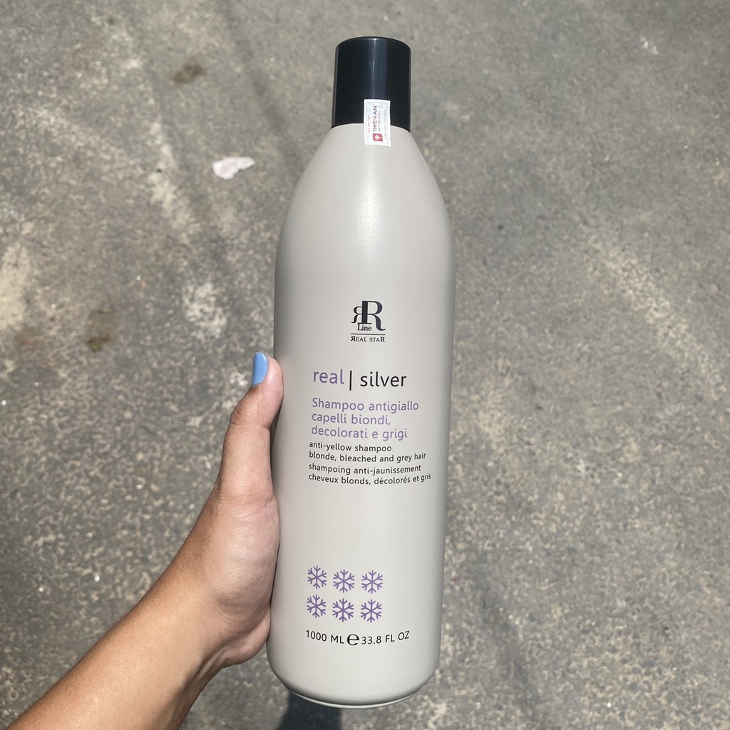 Dầu gội tím khử vàng & chăm sóc tóc vàng sáng RR Line Therapy Star Sliver Shampoo 1000ml