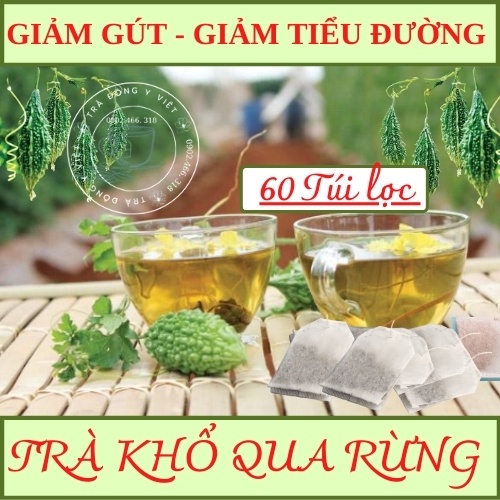 TRÀ KHỔ QUA RỪNG - 60 Túi Lọc, Thanh Nhiệt, Giảm Gút, Giảm Tiểu Đường, Trà Túi Lọc Tiện Lợi