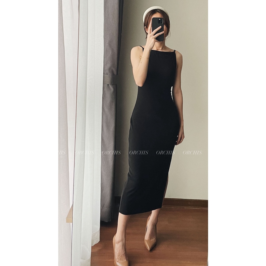 ORCHIS Váy cổ thuyền thun cotton 100% (Ảnh thật) | BigBuy360 - bigbuy360.vn