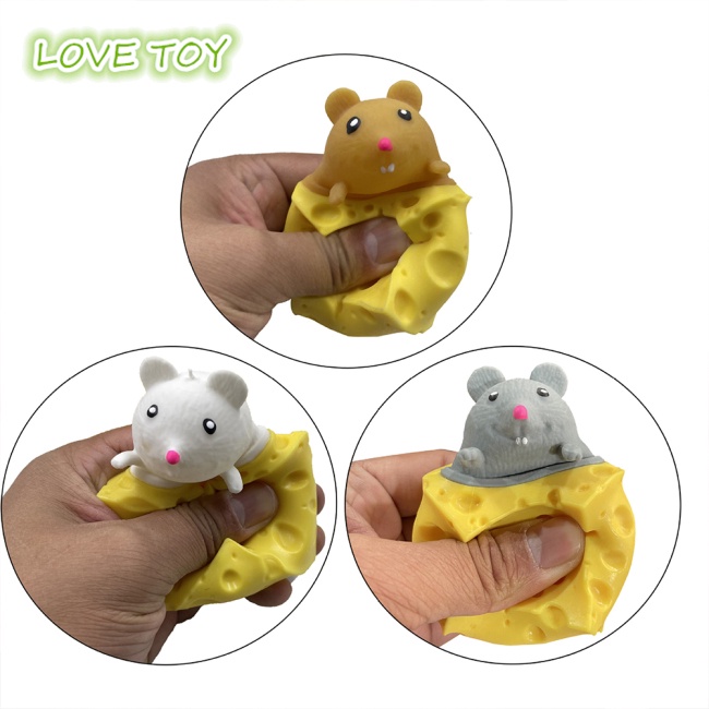Đồ chơi mềm cầm tay đa năng hình chú chuột dễ thương giúp giảm căng thẳng