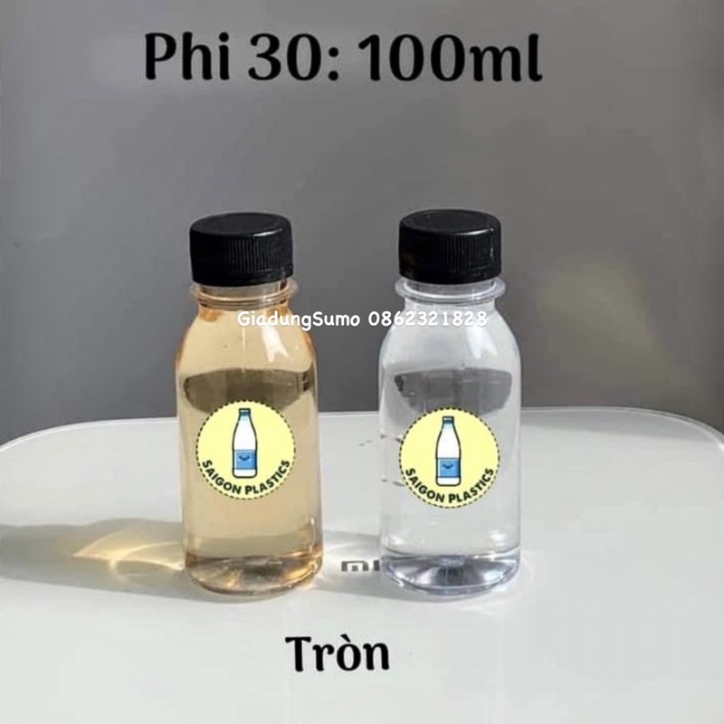 CHAI NHỰA / LỌ NHỰA 100ml chất liệu tốt, an toàn (kèm nắp)