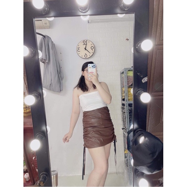 Set chân váy da rút dây bigsize 65-85kg