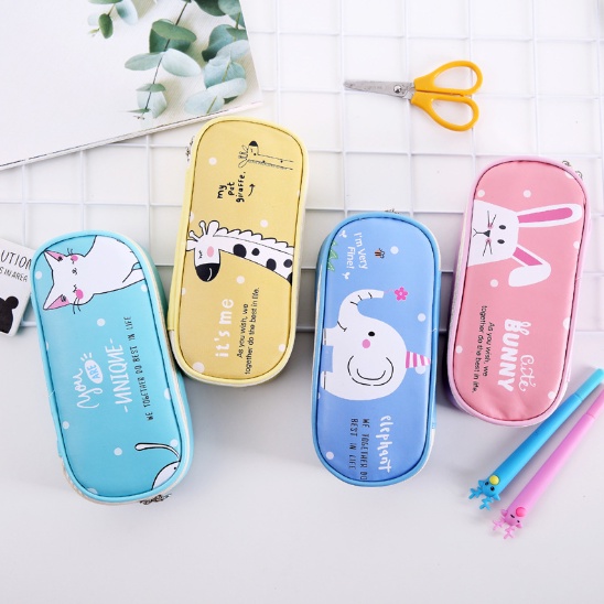 Hộp bút chó mèo động vật to HB32 heo cáo gấu cute dễ thương