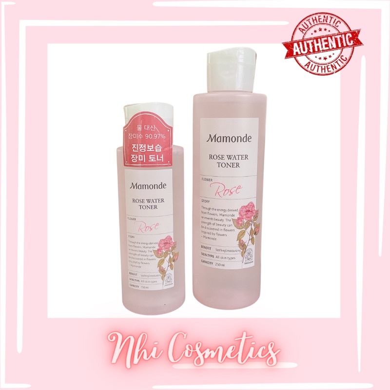 TONER MAMONDE HOA HỒNG ROSE WATER TONER