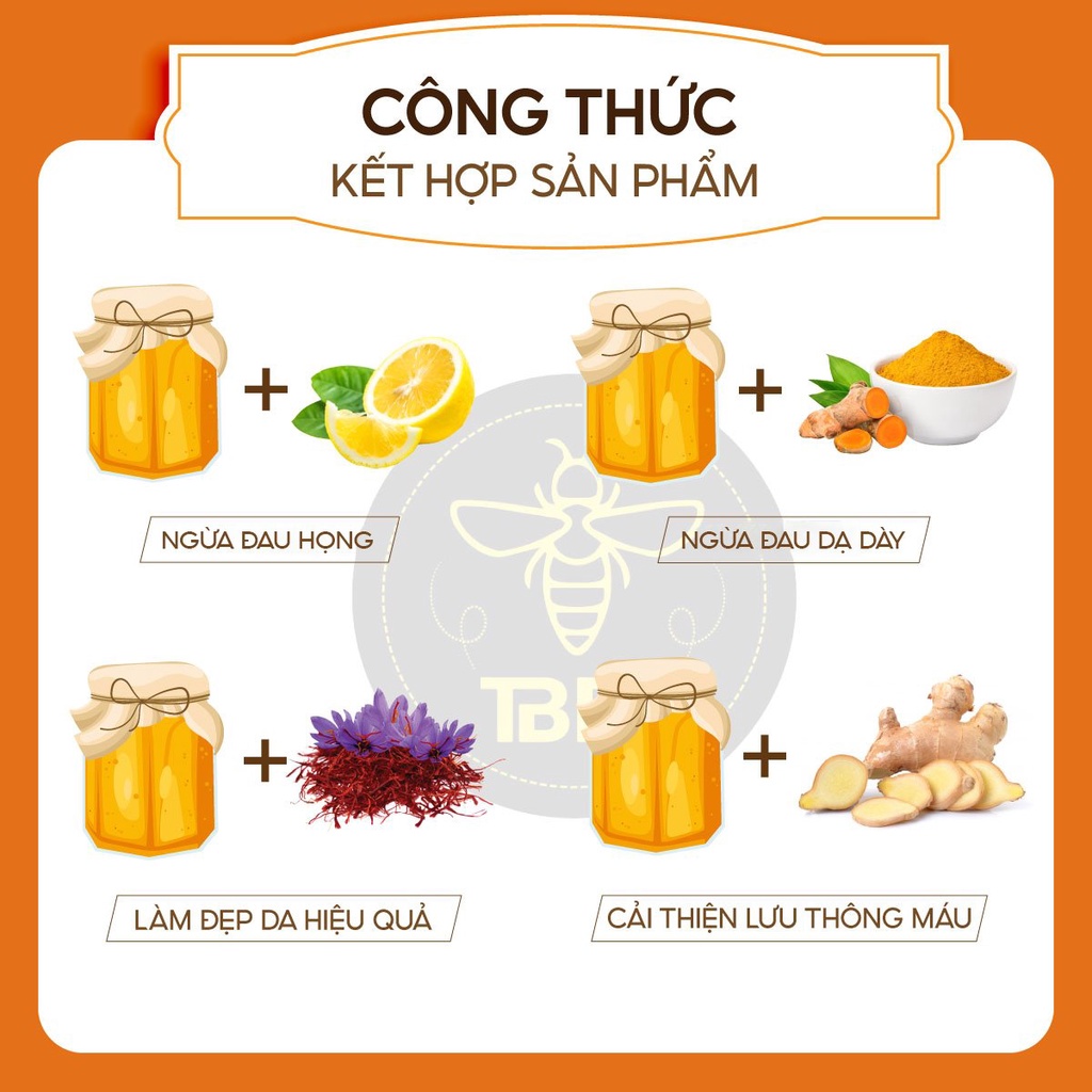 Mật ong rừng nguyên chất Tbee loại tốt nhất mật ong - hoa vải - hoa cỏ kim - hoa cỏ thiên nhiên-đảm bảo ATVSTP 500gr