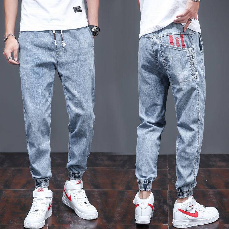 Quần Jean Dài Tới Mắt Cá Chân Dáng Rộng Cỡ Lớn Phong Cách Mới Xuân Thu Cho Nam