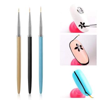 Set 3 cây cọ vẽ nét, cọ chuyên dụng cho dân làm móng
