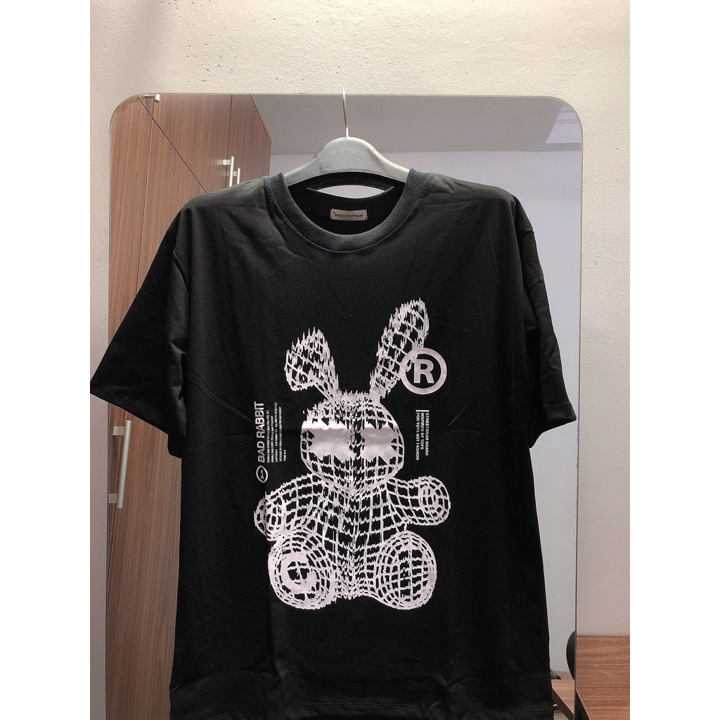 ÁO THUN UNISEX FORM RỘNG BAD RABBIT THE GRID
