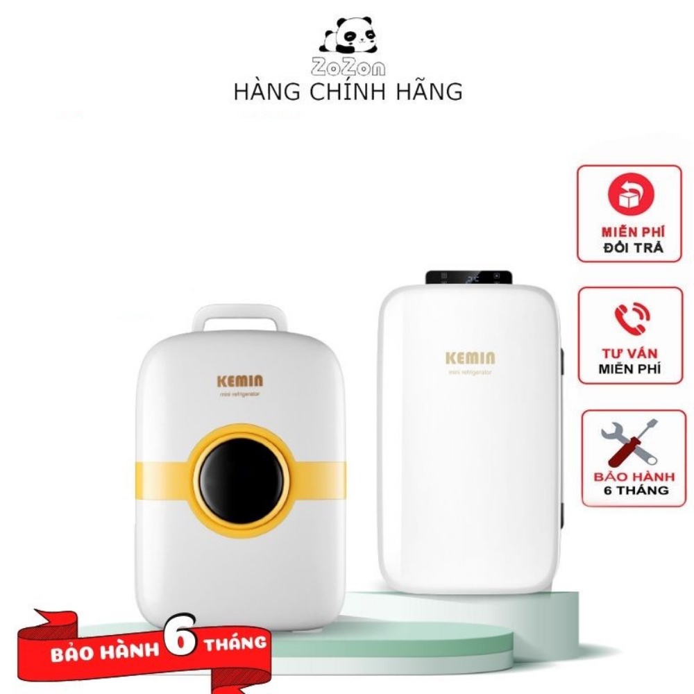 Tủ lạnh mini Kemin zozon 22-25lít đựng sữa,mỹ phẩm điều chỉnh nhiệt độ 2 chiều mặt kính cường lực dùng được cho xe oto