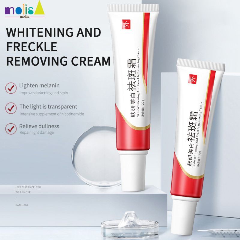 [ready] Dark Spot Corrector Skin Whitening Fade Cream Lightening Blemish Removal Serum Reduces Age Spots Freckles Face Cream 20g Creme De Saint Dingwa Freckles Freckles Geastic Spots Amésio Spots Sunburn Creme Sarquela Para O Rosto Clareador Pale MOLI