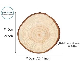 Miếng, khoanh gỗ tròn có đục lỗ kèm dây dùng trong trang trí, chụp hình, vẽ màu nước (DIY)