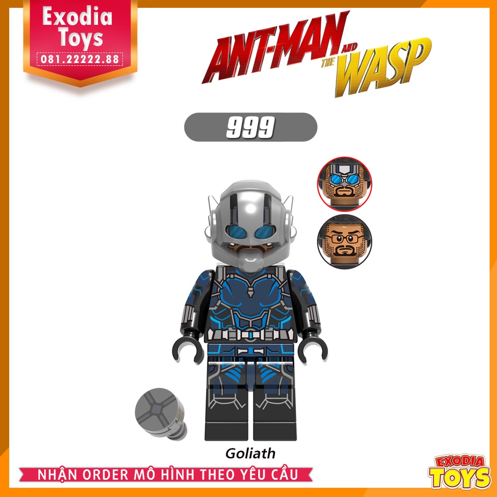 Xếp hình Minifigure Marvel siêu anh hùng Người Kiến và Chiến Binh Ong - Đồ chơi lắp ghép sáng tạo - XINH X0224