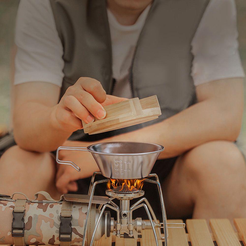 MAG Tay Cầm Cố Định Tô Cắm Trại Bằng Thép Không Gỉ