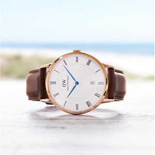 Đồng hồ nam daniel wellington Dapper Bristol dây da màu nâu đen