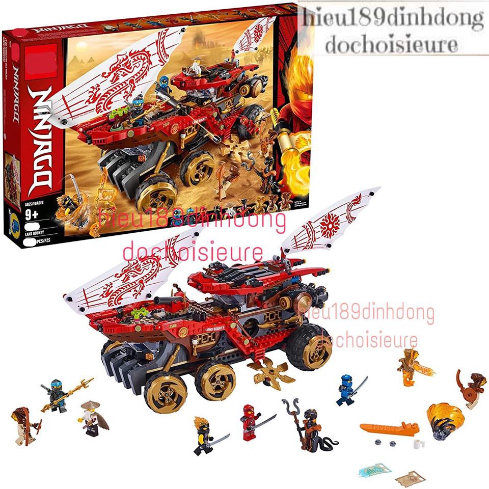 Lắp ráp xếp hình NOT Lego Ninjago Movie 70677 Lari 11332 : cỗ xe tăng Cuộc Chiến Trên Sa Mạc 1232 mảnh