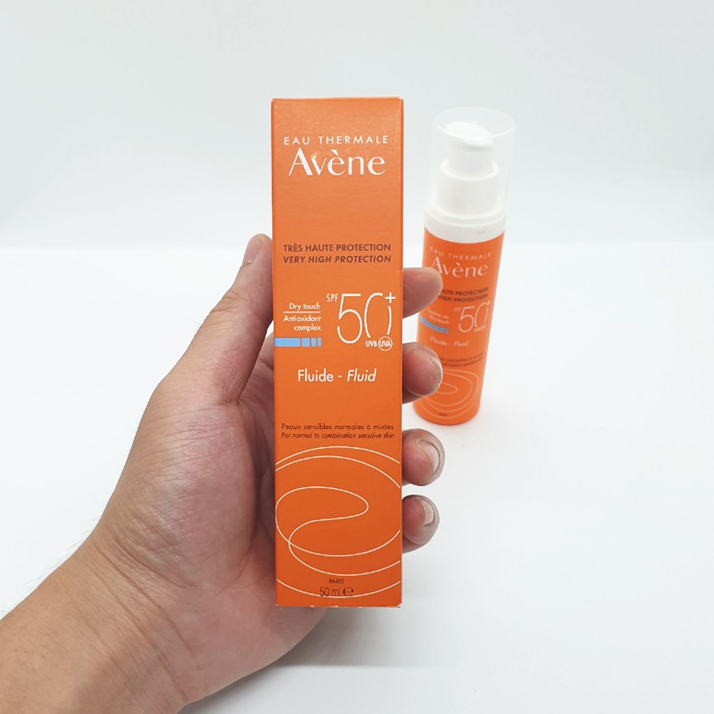 Kem chống nắng Avene Very High Protection Fluid SPF50+ 50ml của Pháp chính hãng