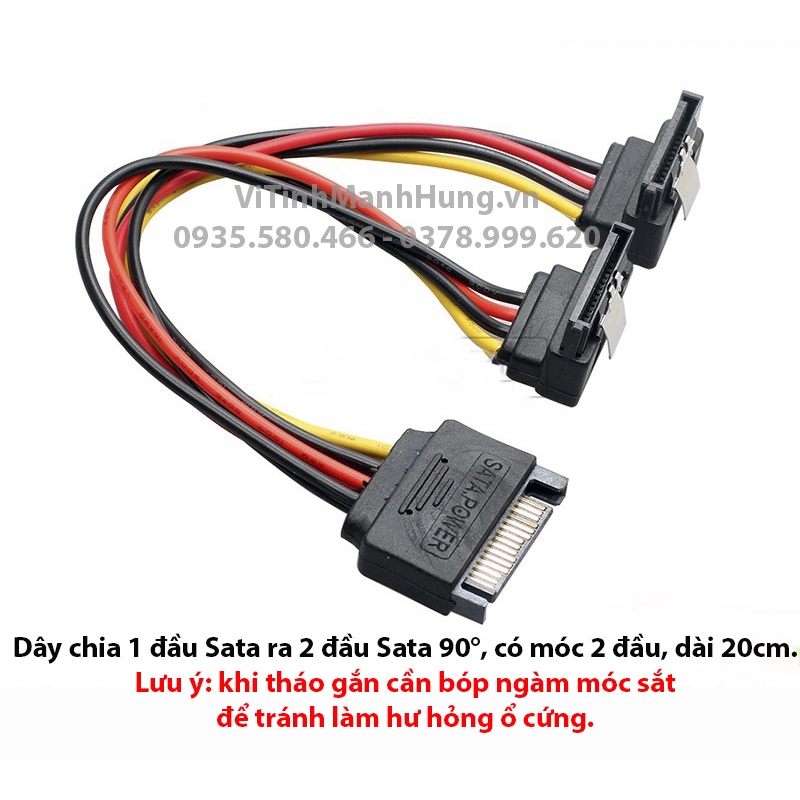 Dây chia 1 đầu Sata ra 2 đầu Sata, dài 20cm - Sata to 2 Sata .