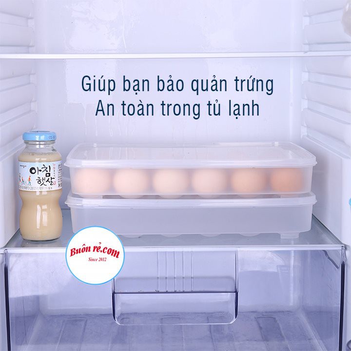 Hộp đựng trứng 24 quả có nắp đậy nhựa Việt Nhật (6786), khay bảo quản trứng không bị vỡ chắc chắn -Buôn rẻ 01229 | BigBuy360 - bigbuy360.vn