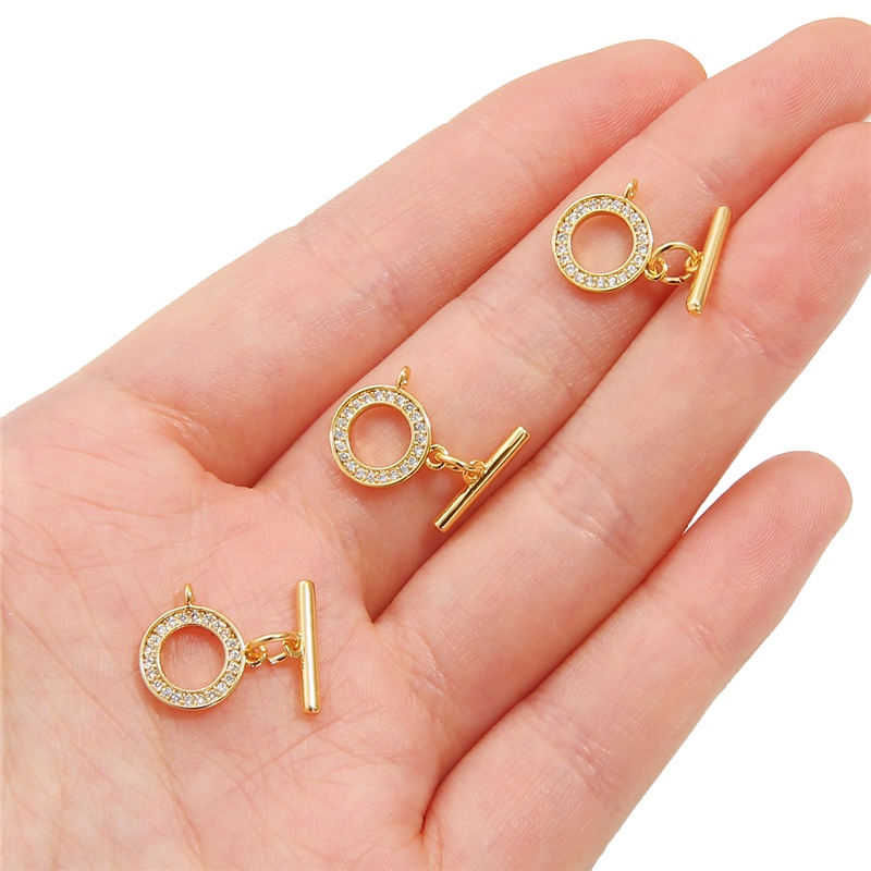 BEADIA Móc Khóa Đồng Mạ Vàng 18k Làm Trang Sức Vòng Tay