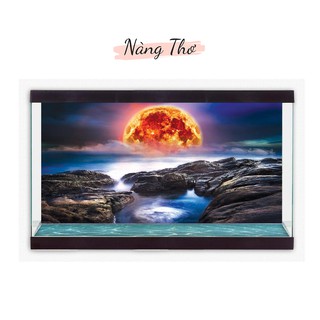 DECAL MẶT TRĂNG DÁN HỒ CÁ_THIẾT KẾ NÀNG THƠ