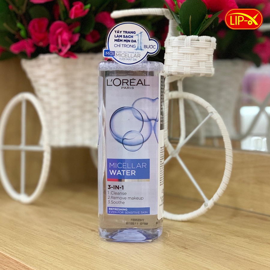 Nước tẩy trang cho mọi loại da L'Oreal Paris 3-in-1 Micellar Water 400ml