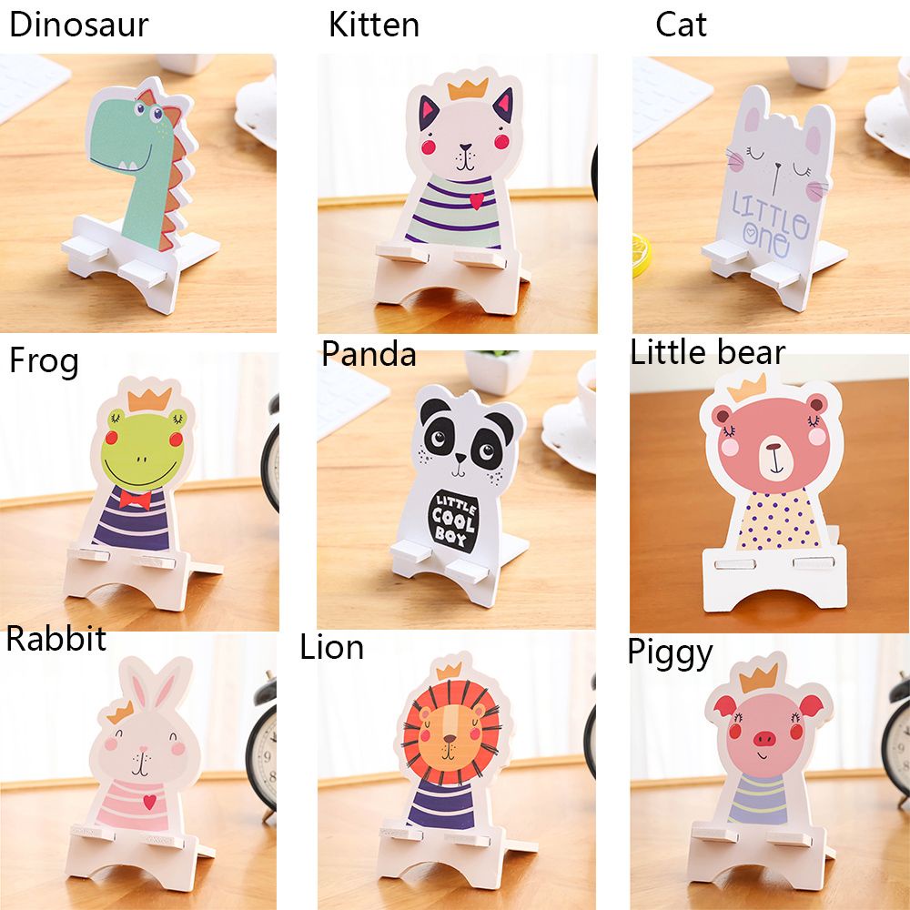 Giá Đỡ Điện Thoại / Máy Tính Bảng / Điện Thoại / Máy Tính Bảng Hình Tv Hoạt Hình Bằng Gỗ Thiết Kế Đơn Giản Vui Nhộn