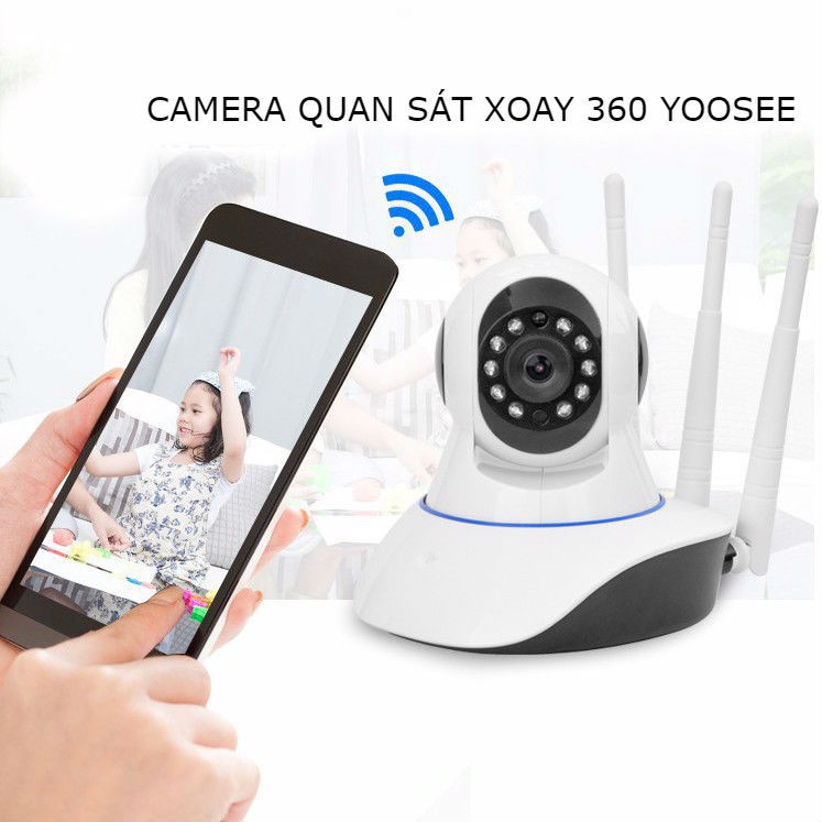 CAMERA IP YOOSEE 360, QUAN SÁT RÕ NGÀY VÀ ĐÊM, KÈM THẺ NHỚ, BẢO HÀNH 1 NĂM