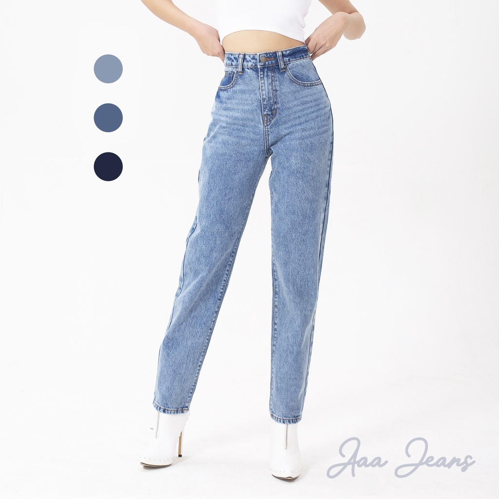 Quần Mom Jeans Lưng Cao Aaa Jeans