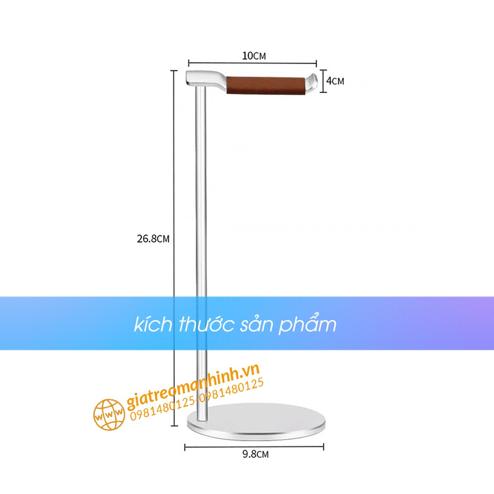 Giá Đỡ Tai Nghe Cao Cấp Crossline - Thiết Kế Full Kim Loại , Đệm Tai Nghe Chất Liệu Da Cao Cấp