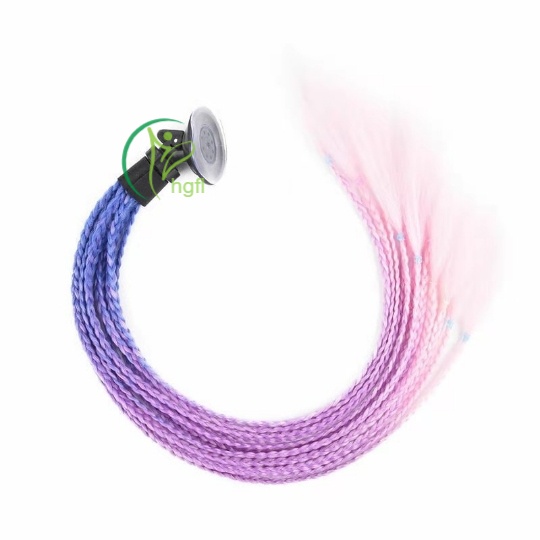 Set 12 bím tóc giả 60cm có giác hút gắn mũ bảo hiểm