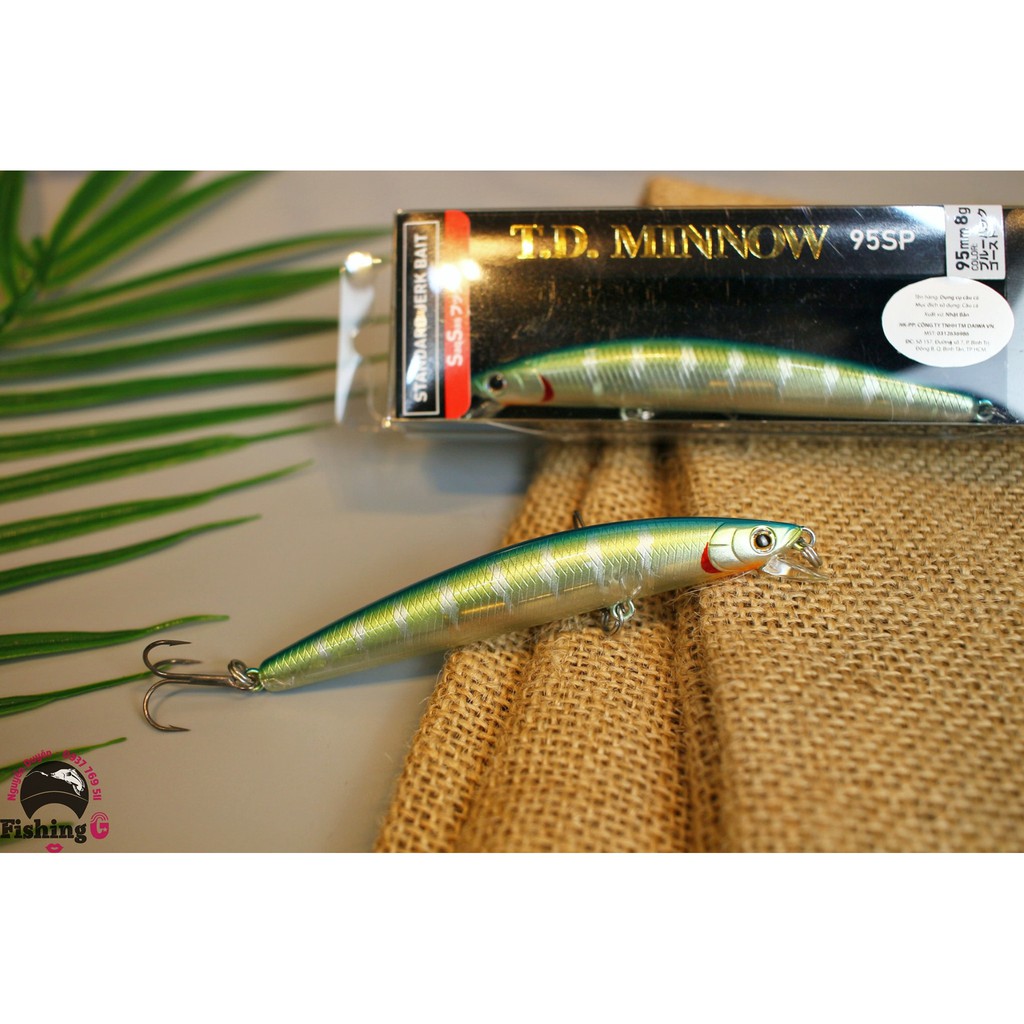 mồi Daiwa câu cá chẽm. Daiwa T.D. Minnow 95SP