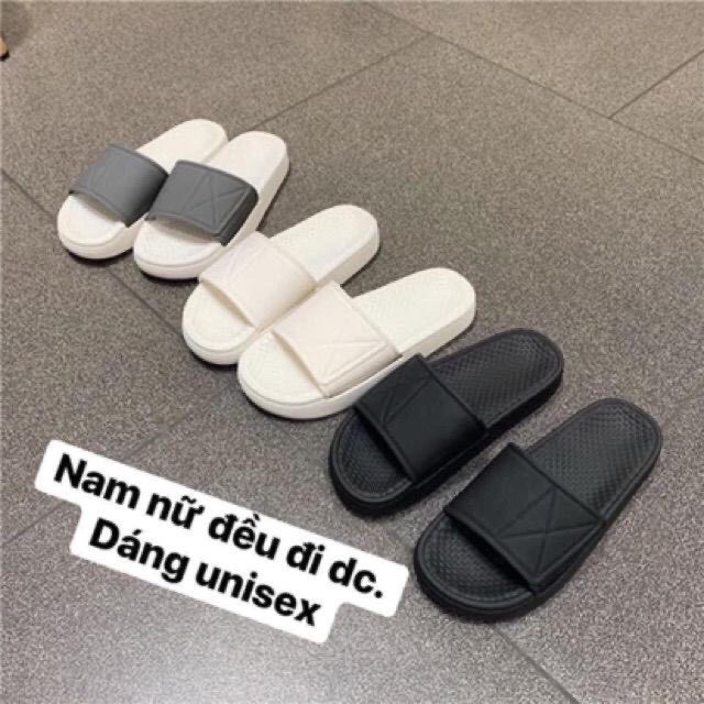 Dép lê nữ nam quai ngang unisex phong cách hàn quốc