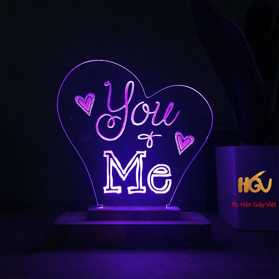 Đèn LED 3D quà tặng 8/3