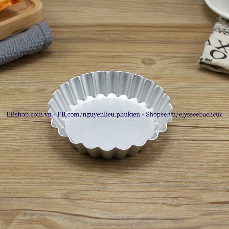 KHUÔN TART MINI ĐẾ LIỀN 10CM NHÔM ĐÚC DÀY