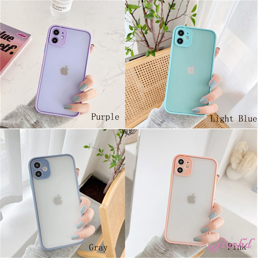 👏Ready Stock🎀 Ốp điện thoại viền mềm nhám màu kẹo bảo vệ camera cho Huawei P20 Mate 20 Pro Y9 Prime 2019 Honor 8x 9x 9A Pro