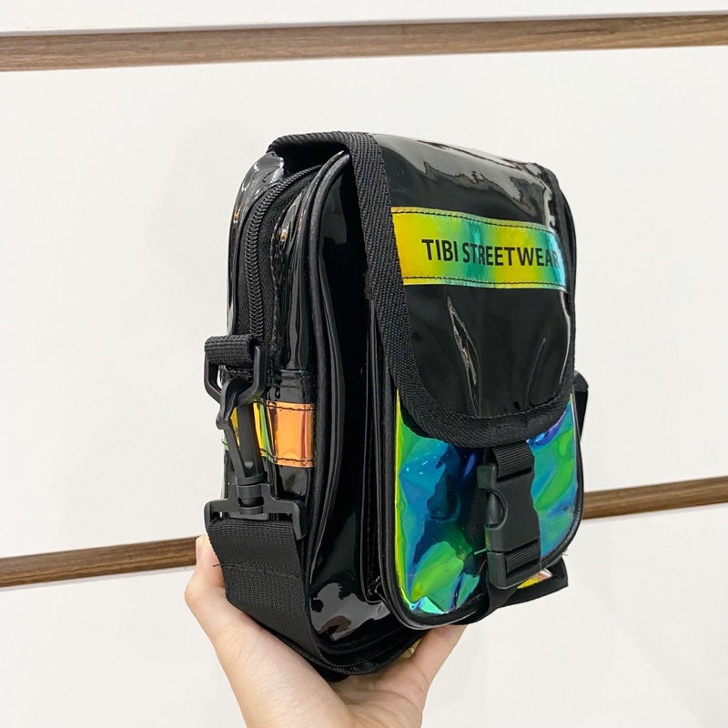 Túi chéo TIBI STREET WEAR minibag hologram túi đi chơi chụp ảnh siêu đẹp TC 002