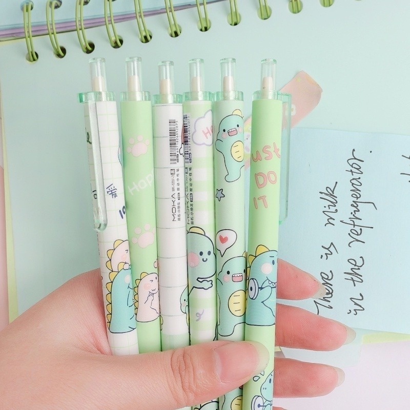 1 Bút Mực Gel Ngòi 0.5mm Hình Khủng Long Dễ Thương