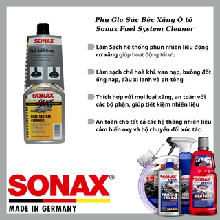 Súc béc xăng sonax fuel system cleaner 515100 250ml - riautocare