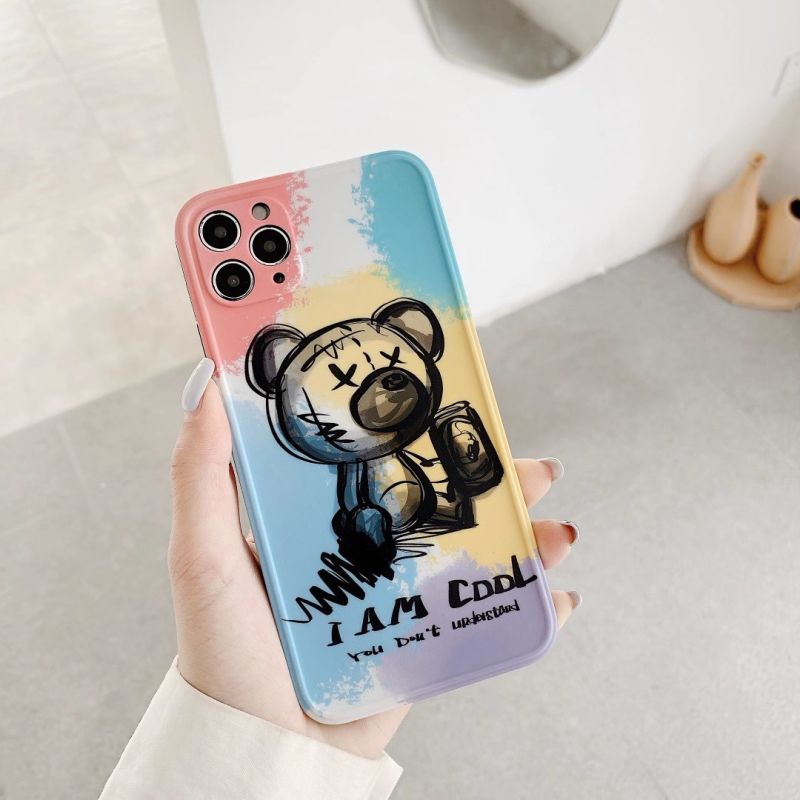 Ốp điện thoại silicon mềm IPAD hình gấu cầu vồng cho IPhone 11 pro Maxx XS XR X MAX SE2020 7 8 Plus | BigBuy360 - bigbuy360.vn