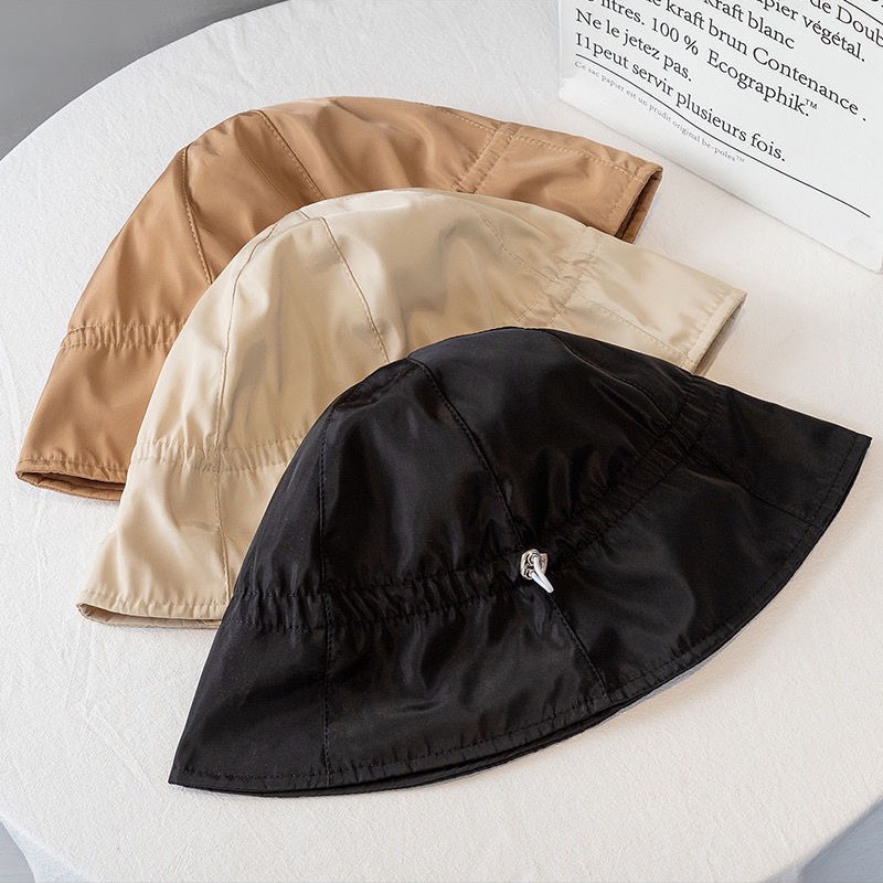 Mũ Bucket Chống Nắng/Tia UV Màu Đen/Be Dành Cho Nữ