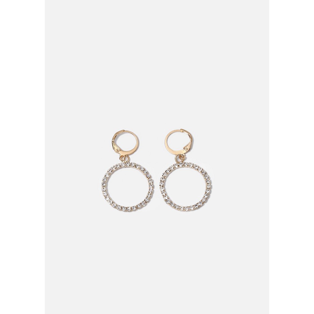 [THANH LÝ] BÔNG TAI SHOP MISS A Rhinestone Circle Earrings
