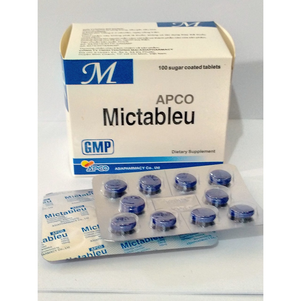MICTABLEU Apco hộp 100 viên giúp thanh nhiệt, lợi tiểu.