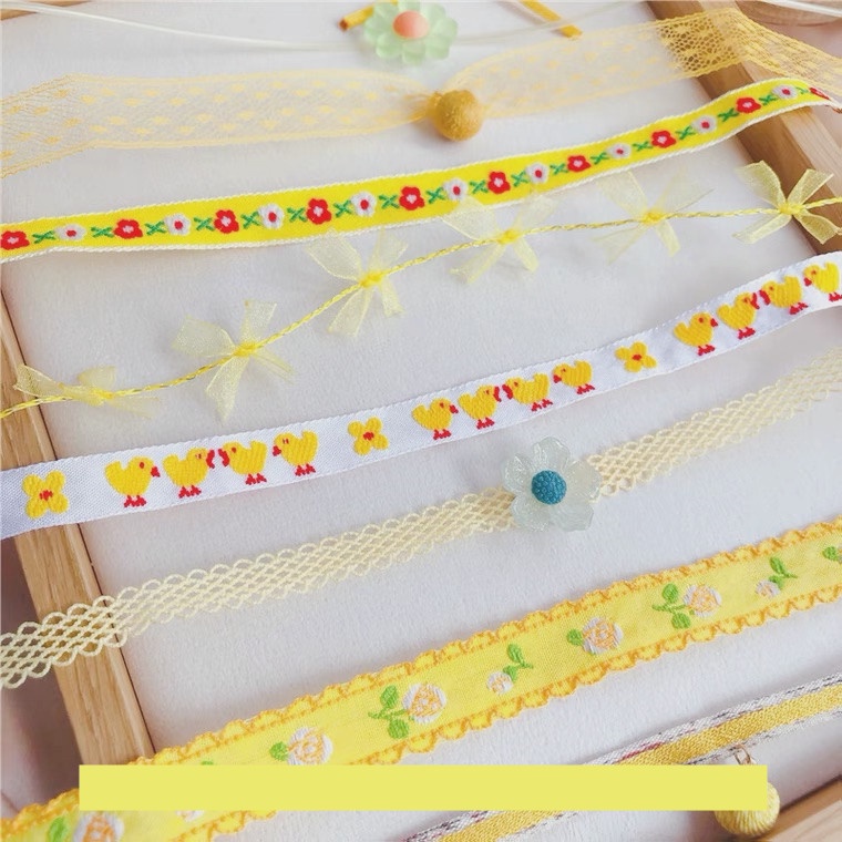 Vòng Cổ choker Ngắn Màu Vàng Thời Trang Phong Cách Nhật Bản Cho Nữ