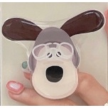 Ốp điện thoại họa tiết hoạt hình Master Dog màu trắng sữa đơn giản kèm giá đỡ cho iPhone 12 13ProMax