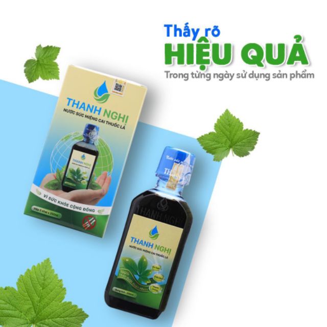 Giá sỉ 1 hộp 2 chai nước xúc miệng cai thuốc lá thanh nghị